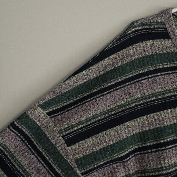 Ricki's Women's Colorful XL Striped Button-Down Tie Front Casual Stretch T-Shirt - Picture 3 of 12